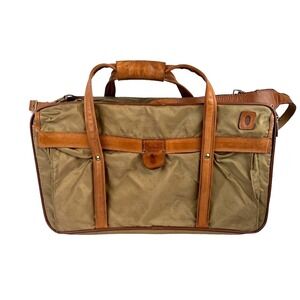 Hartmann Nylon & Leather Travel Bag Carry On Duffle Many Pockets 21"-SHOWS WEAR
